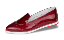 ladies' loafers in red with perforation