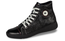 Черни спортни кецове за момичета с декоративни шевове