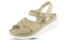 Дамски сандали в бежов цвят с каишка