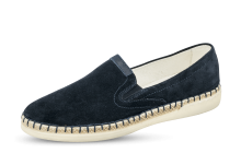 Women's suede shoes with in dark blue color