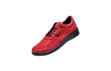 Дамски ежедневни половинки в червен набук