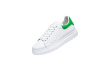 Дамски спортни маратонки в бял и зелен цвят