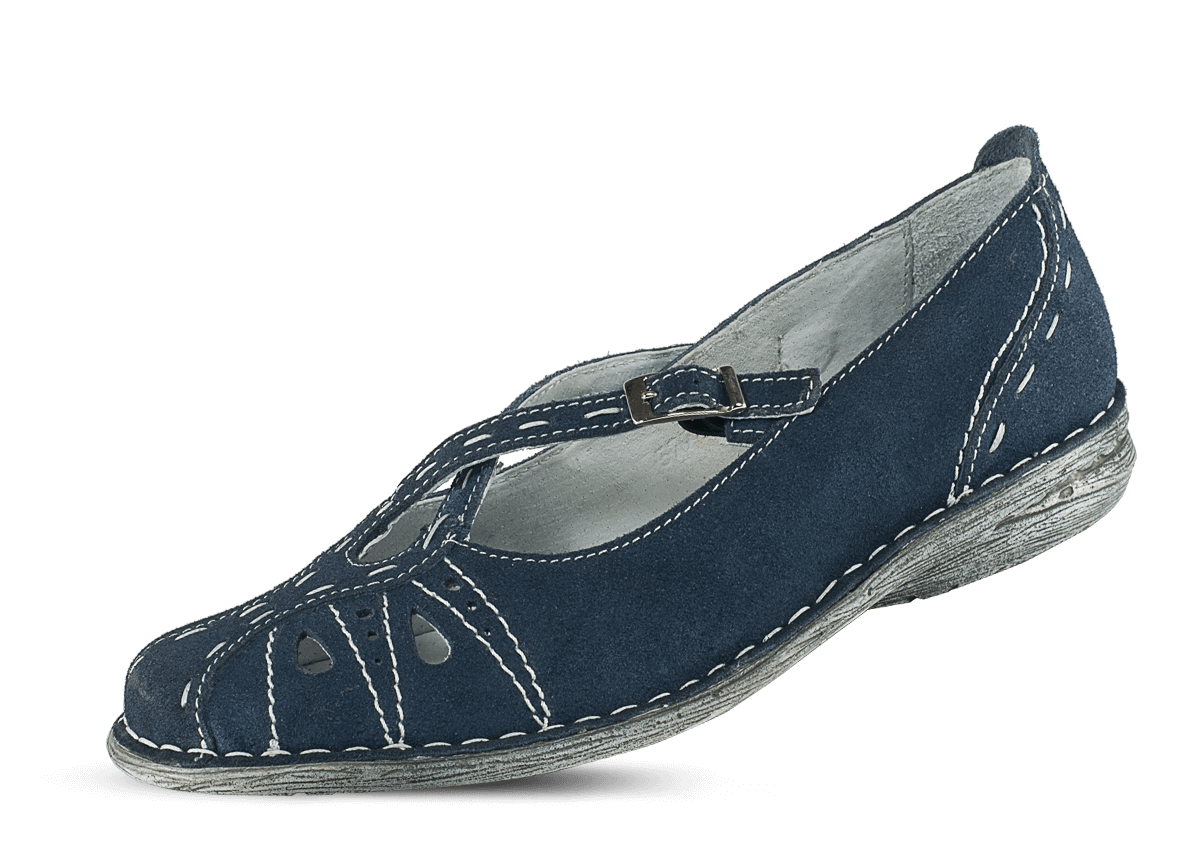 dark blue flat shoes