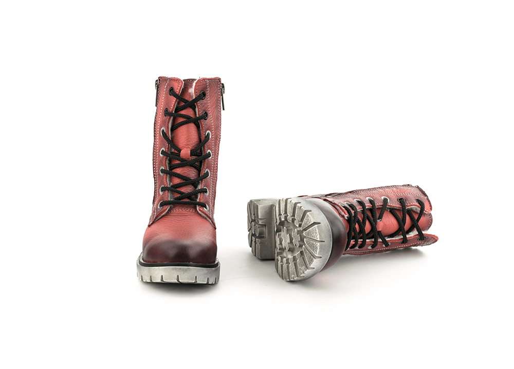 Children's boots with zips and shoelaces 360° Image