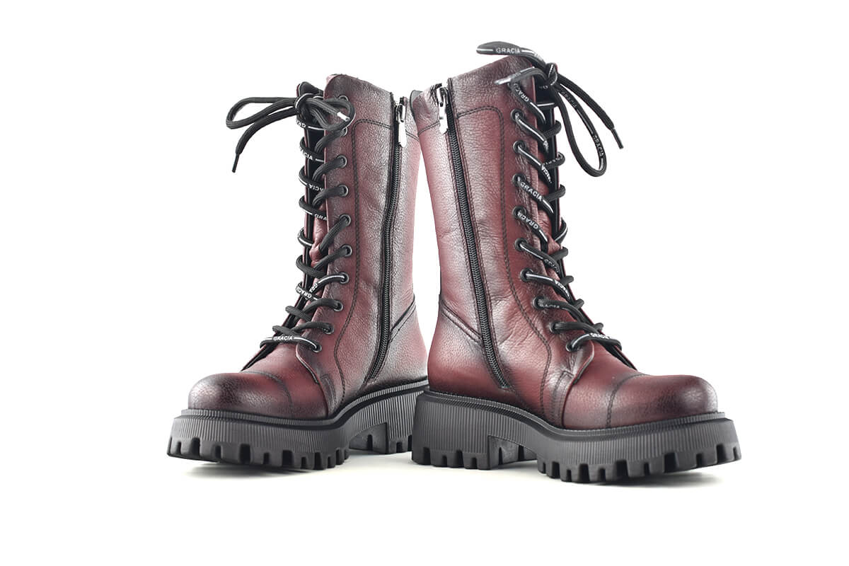 Ladies burgundy ankle boots