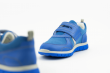 Kids' sports shoes in light blue nappa and suede Thumb