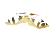  Ladies' white sandals with wedge heel sole Thumb