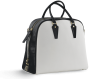 Ladies' handbag in white and black with a padlock Thumb