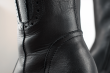 Черни дамски ботуши с декоративна перфорация и цип Thumb