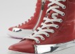 Kids' sports shoes in coral colour and silver stripe Thumb