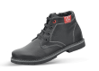 Children's chukka boots made from black grained leather Thumb 360 °