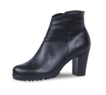 Women's high heeled boots in black color