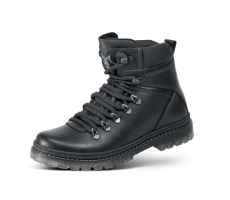Teen boots in black with shoelaces