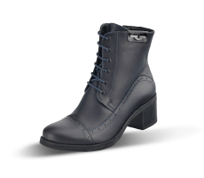 Ladies' boots in dark blue leather