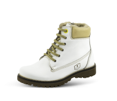 Kids' boots with a warm lining in white nappa