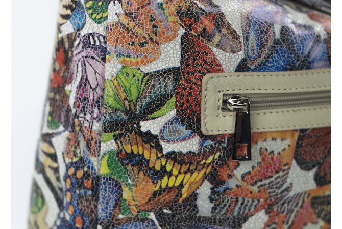 Дамска чанта с една дръжка с пеперуди