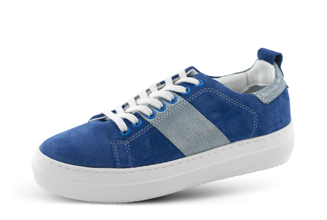 Ladies' velour sneakers in blue
