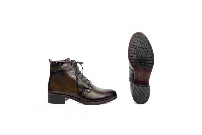 Дамски ежедневни боти в тъмнозелен цвят